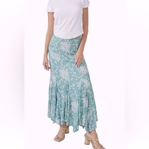 NWOT Free People Backseat Glamour maxi skirt